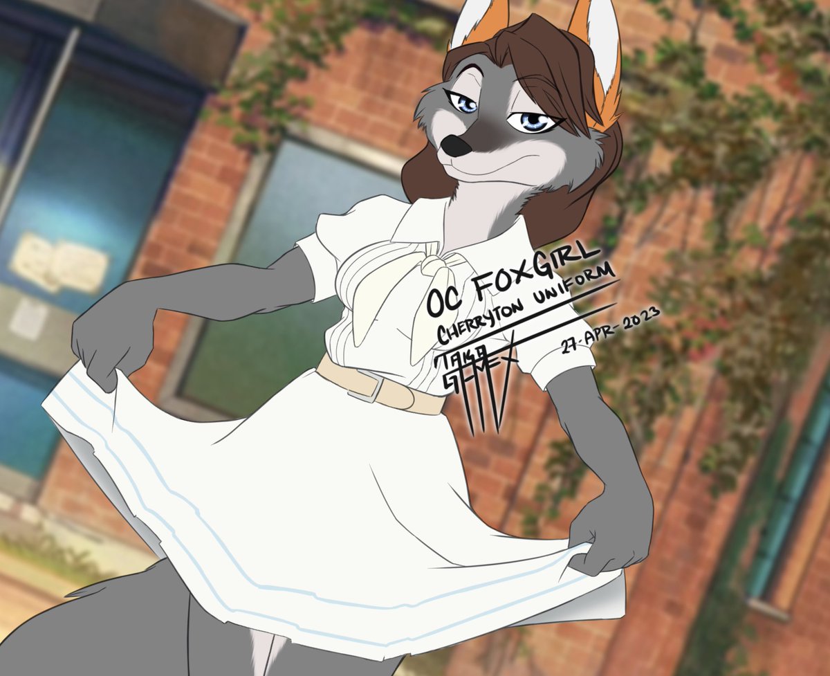 dibujitosdeTaka's tweet photo. Order finished! Customer’s OC wearing the Cherryton uniform. Flat color. Thank you very much for your support and preference.❤️
#BEASTARS #OC #cherryton #uniform #furry #foxgirl #digitalart #Procreate https://t.co/QPv4HD62va