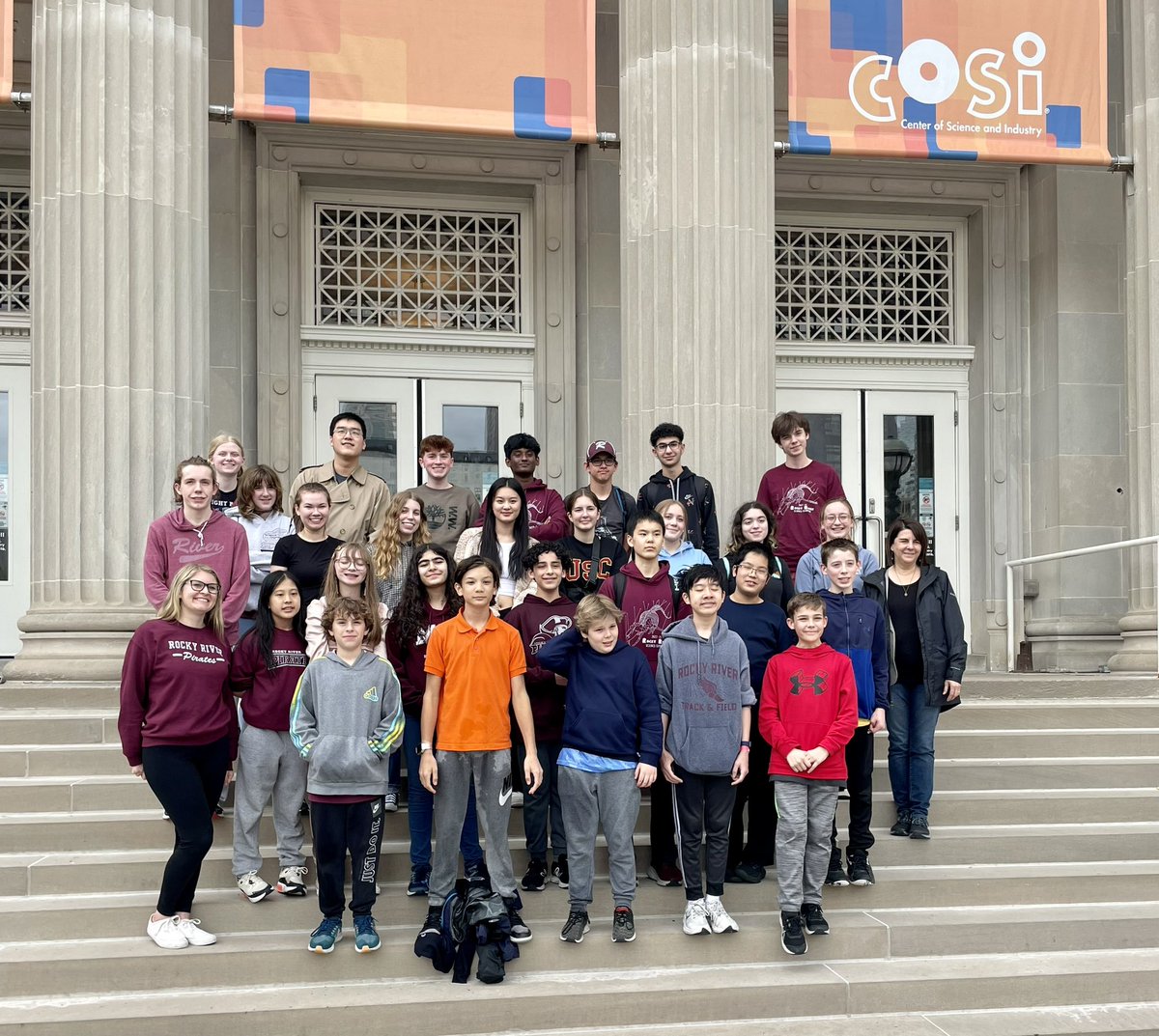 RRHS &amp; RRMS SciOly teams at COSI!! State tournament tomorrow 🚀