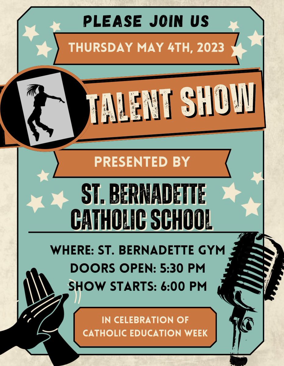 Talent Show May 4th! #CatholicEducationWeek2023