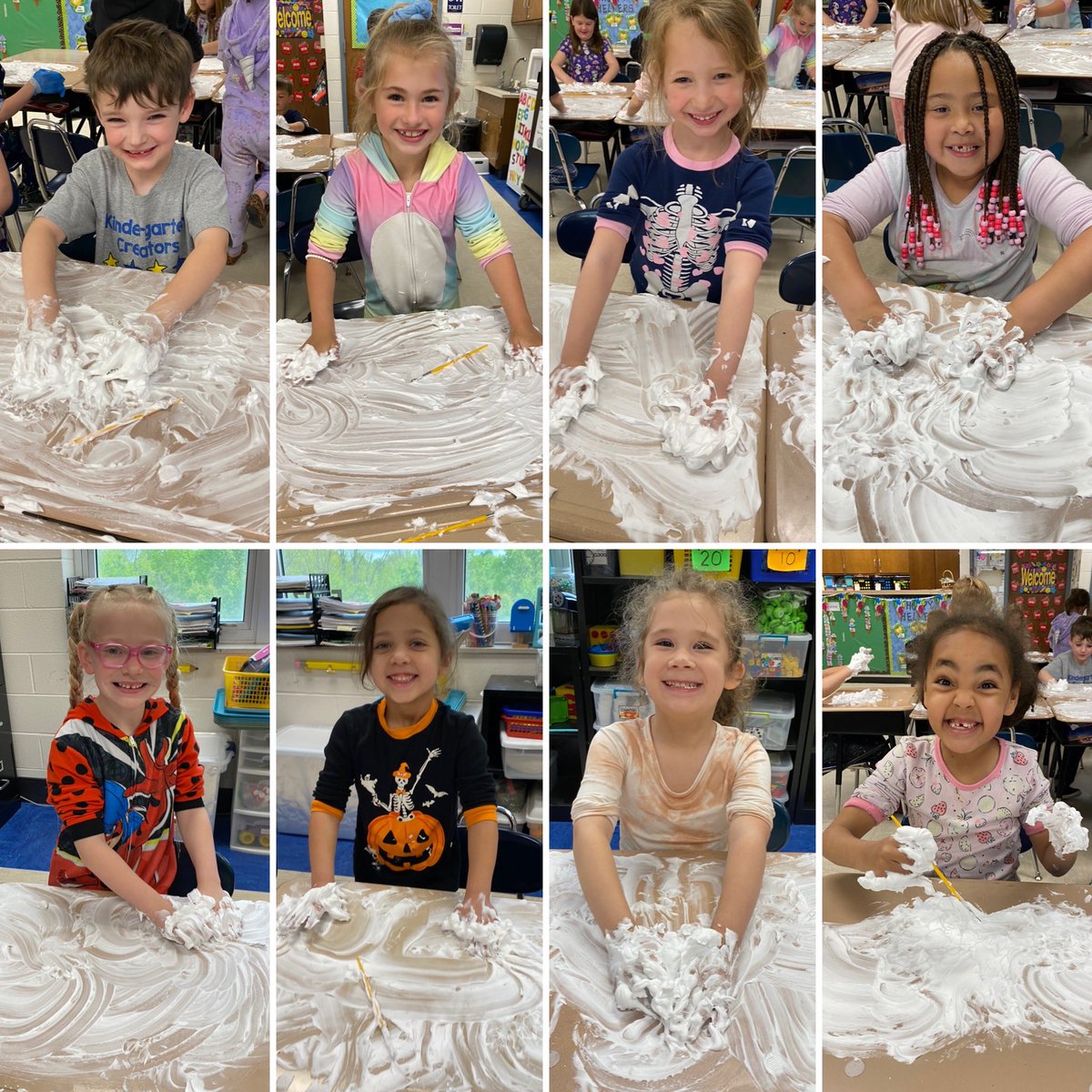 SVACreators's tweet photo. Shaving cream party to celebrate our ROYAL Star hallway behavior. I was told this was the “BEST DAY EVERRR!” #Beroyal https://t.co/7CT6l9nyEg