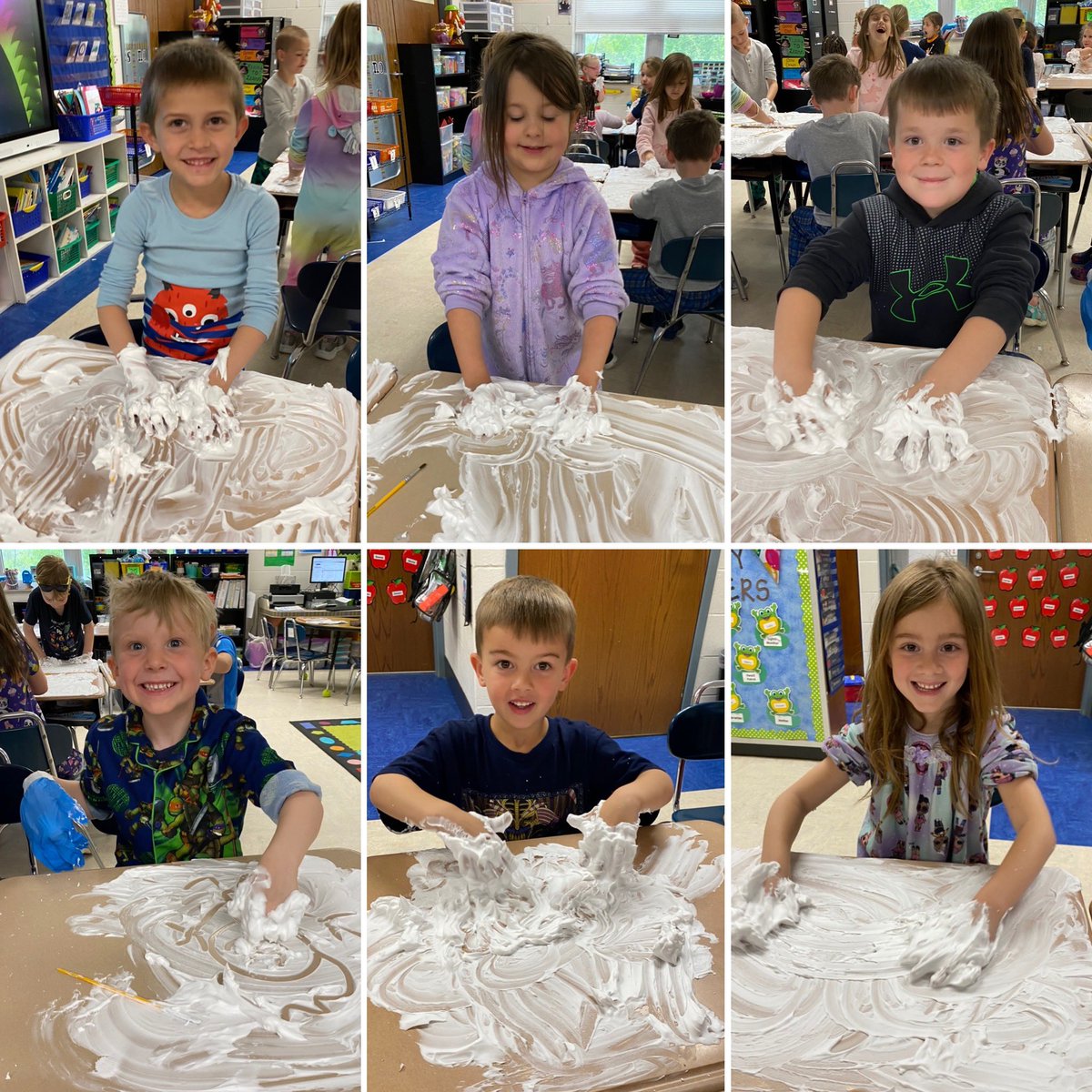 SVACreators's tweet photo. Shaving cream party to celebrate our ROYAL Star hallway behavior. I was told this was the “BEST DAY EVERRR!” #Beroyal https://t.co/7CT6l9nyEg