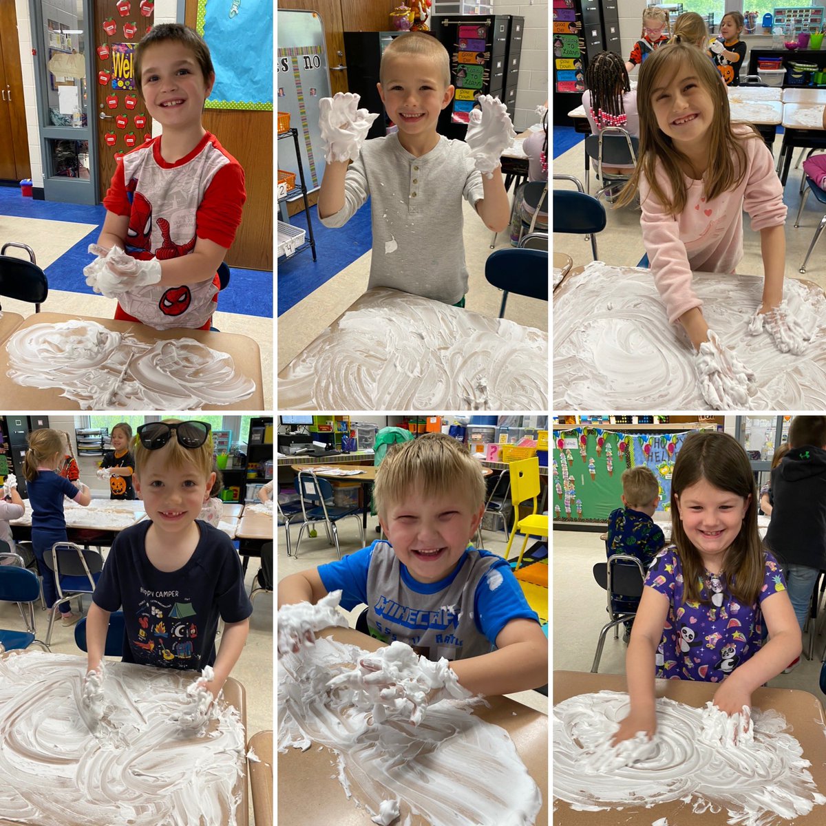 SVACreators's tweet photo. Shaving cream party to celebrate our ROYAL Star hallway behavior. I was told this was the “BEST DAY EVERRR!” #Beroyal https://t.co/7CT6l9nyEg