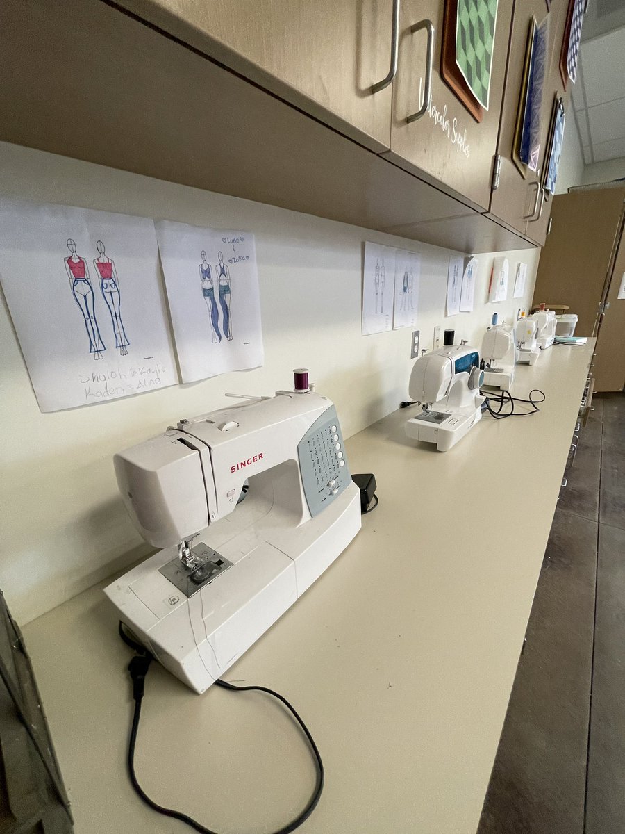 Sts are loving this sewing unit inspired by <a href="/nextinfashion/">Next In Fashion</a> Not wanting to miss even 1 class. Sts told me they came to school just to make sure they didn’t miss the lesson. 8th-graders literally jumped up and down with excitement sewing for the first time. <a href="/DoublePeak_K8/">Double Peak School</a>