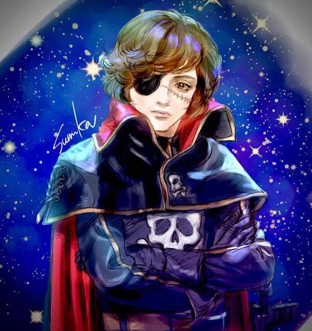 りょんハーロックかっこよかったなという突然の思い出しと反芻 お衣装暑かったろうなー #三浦涼介
