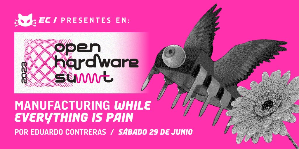 electronicats's tweet photo. ⚠️ Mañana nos vemos con @ForeverWero en sus conferencia “Manufacturing while everything is pain” 👉 12:00 PM-MX ¿te la vas a perder? 😼💚👇
#ohs2023 #OpenHardwareSummit #electroniccats #meowmeow https://t.co/DAUzaoMlEb