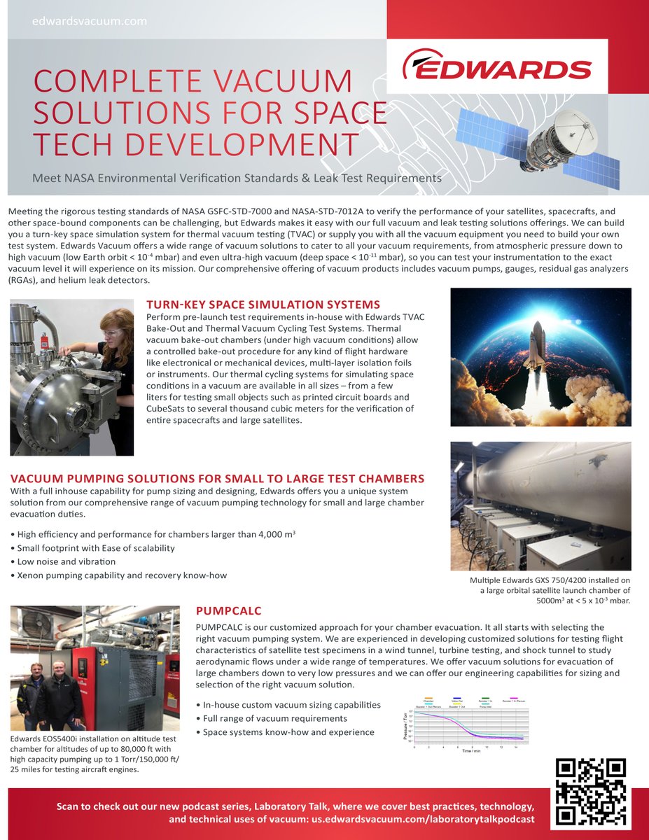 cameronmurri's tweet photo. See me &amp; the @EdwardsVacuum team at the @spacetechexpo next week at booth #8019! Learn how our new vacuum &amp; leak test systems can help you with your production &amp; testing of space-bound components. https://t.co/gJR7NOJFuC 
#EdwardsVacuum #SpaceTech #SpaceTechExpo #VacuumTech https://t.co/a8uZLA0D92