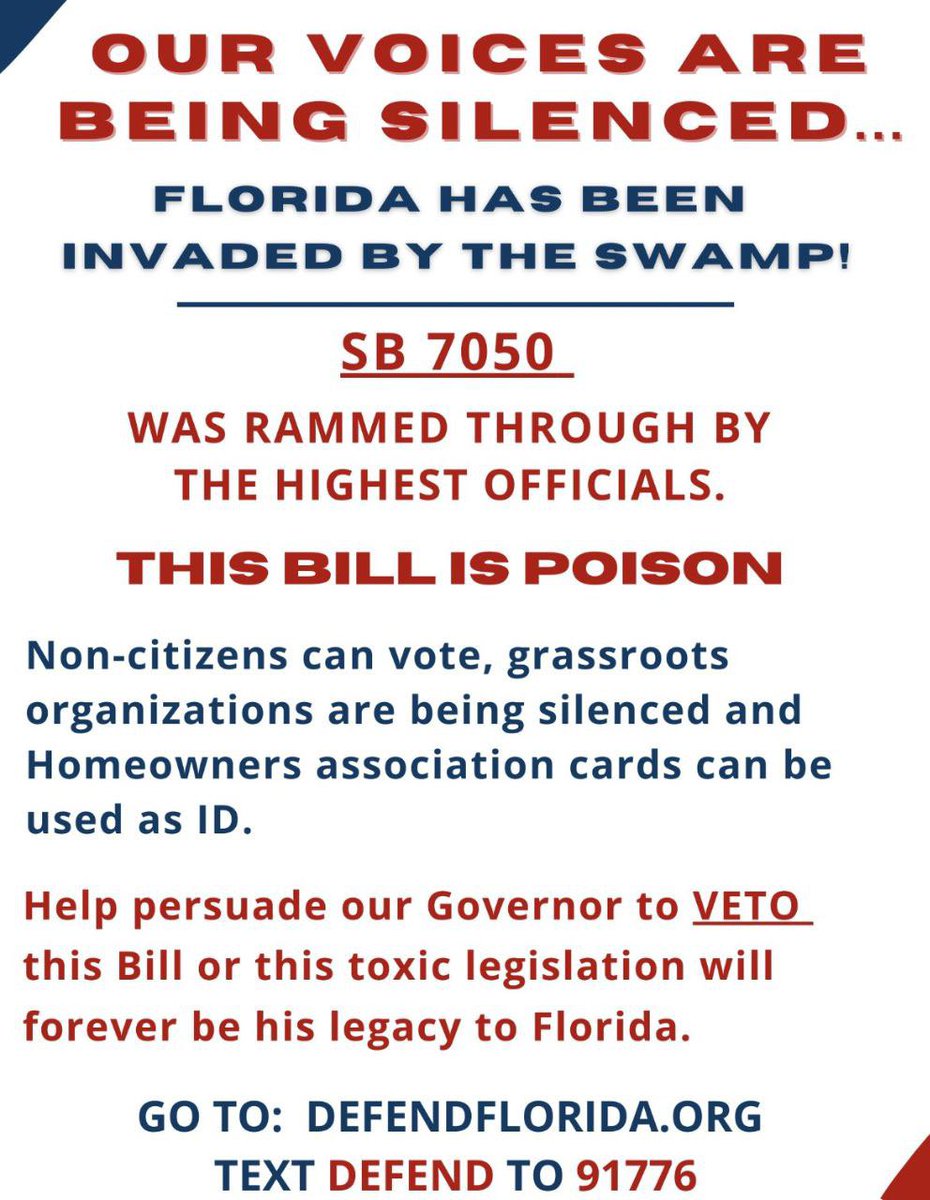 RichLionHearted's tweet image. @GovRonDeSantis please veto this legislation until language is changed, ensuring that #WeThePeople   can still instruct our elected officials with credible evidence relating to election integrity!
#GrassRootsMatter #RestoreElectionIntegrity
rumble.com/v2ktvks-florid…