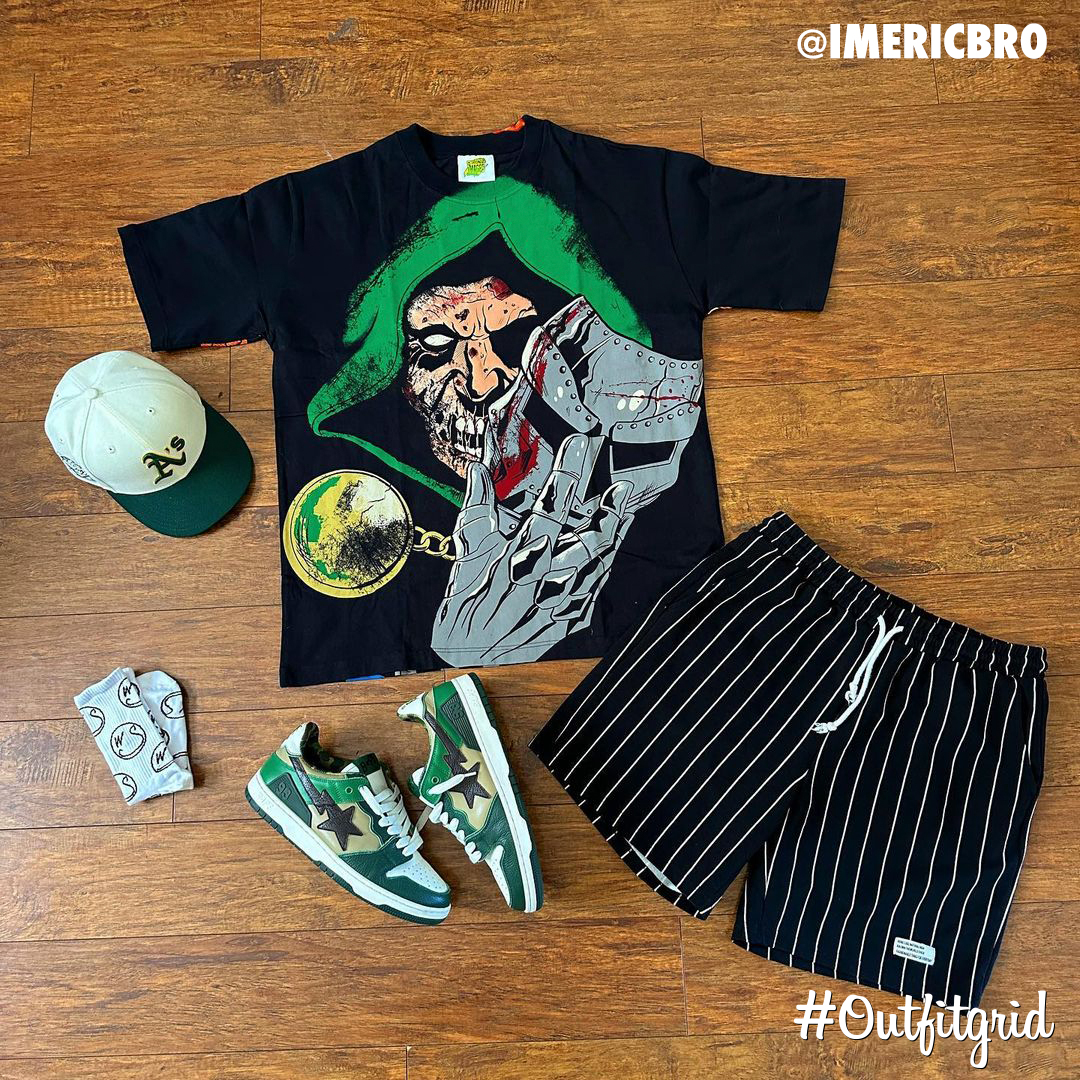 outfitgrid's tweet photo. Today's top #outfitgrid is by @imericbro.
▫️ #Bape #Sk8sta
▫️ #NewEra #Athletics #Cap
▫️ #WellSet #Socks
▫️ #ChronicImages #Tee https://t.co/X3oUhe2TpP