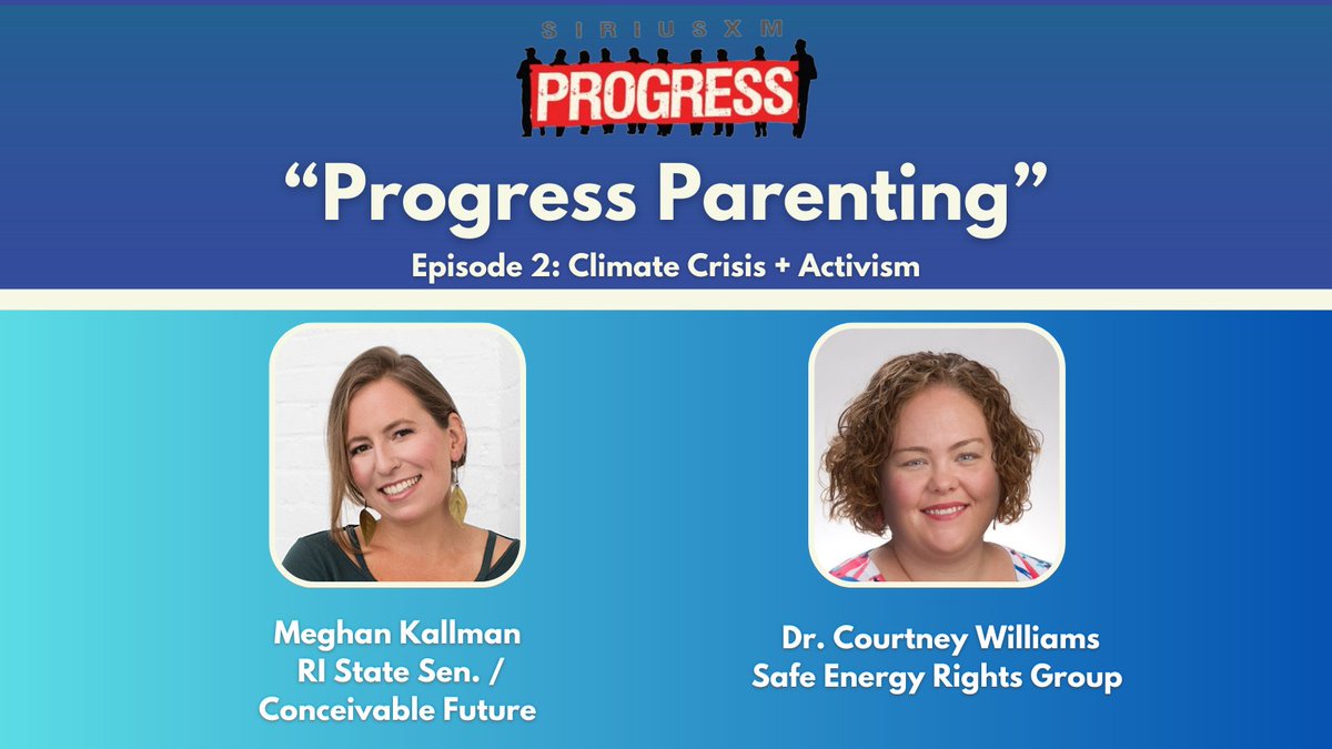 SiriusXMProg.bsky.social (@siriusxmprog) on Twitter photo "Progress Parenting" #climate edition airs Saturday 11amET on Channel 127! Hear <a href="/Nerdplay/">Sydney Beveridge</a> interview @MeghanEKallman of @ConceivableFut and <a href="/mazafratz/">Momma, PhD</a> of <a href="/SEnRGorg/">SEnRG</a> 🌎♻️🪧(Replays over the weekend plus On Demand to subscribers) "Progress Parenting" #climate edition airs Saturday 11amET on Channel 127! Hear <a href="/Nerdplay/">Sydney Beveridge</a> interview @MeghanEKallman of @ConceivableFut and <a href="/mazafratz/">Momma, PhD</a> of <a href="/SEnRGorg/">SEnRG</a> 🌎♻️🪧(Replays over the weekend plus On Demand to subscribers)