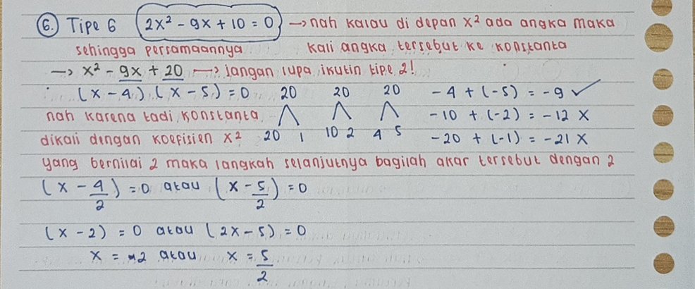 ilysmsnc's tweet photo. barangkali ada yg masi kebingungan cara memfaktorkan atau muk tau carcep nya gimana, ini notes aku semoga membantu😋✨
#ilysmsncnotes https://t.co/Pl8EISUPdW