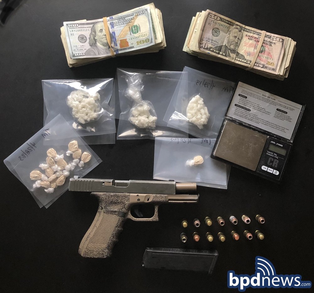 bostonpolice's tweet photo. Suspect in Custody After #BPD Officers Recover Loaded Firearm, Drugs and Cash During Search Warrant Execution in Roxbury https://t.co/rBQUBX8JQY https://t.co/aQU5q0z1Ma
