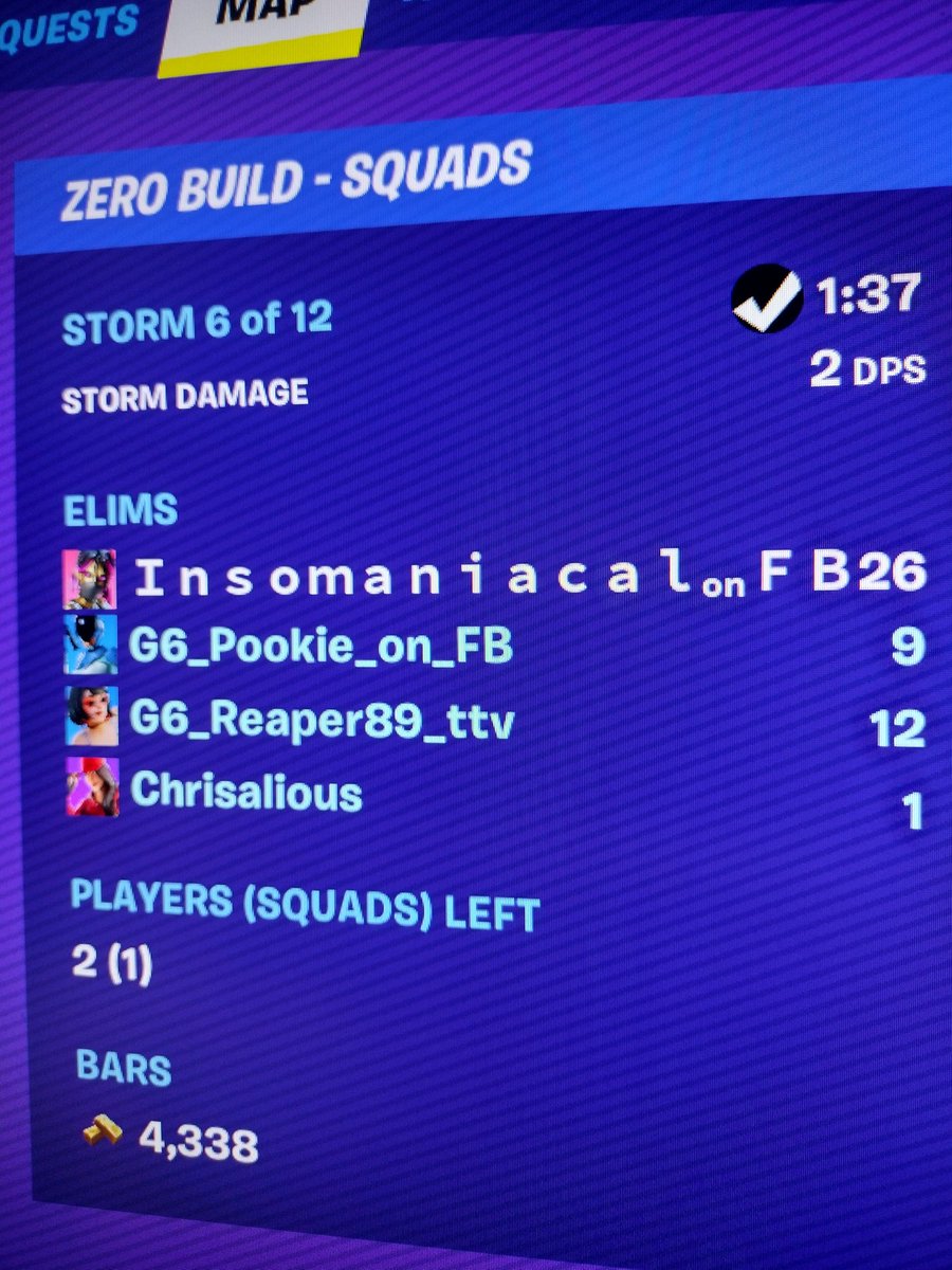InsomaniacaLIVE's tweet photo. 48 elim squad .. new personal best 26 on me https://t.co/85uX3UsTpR