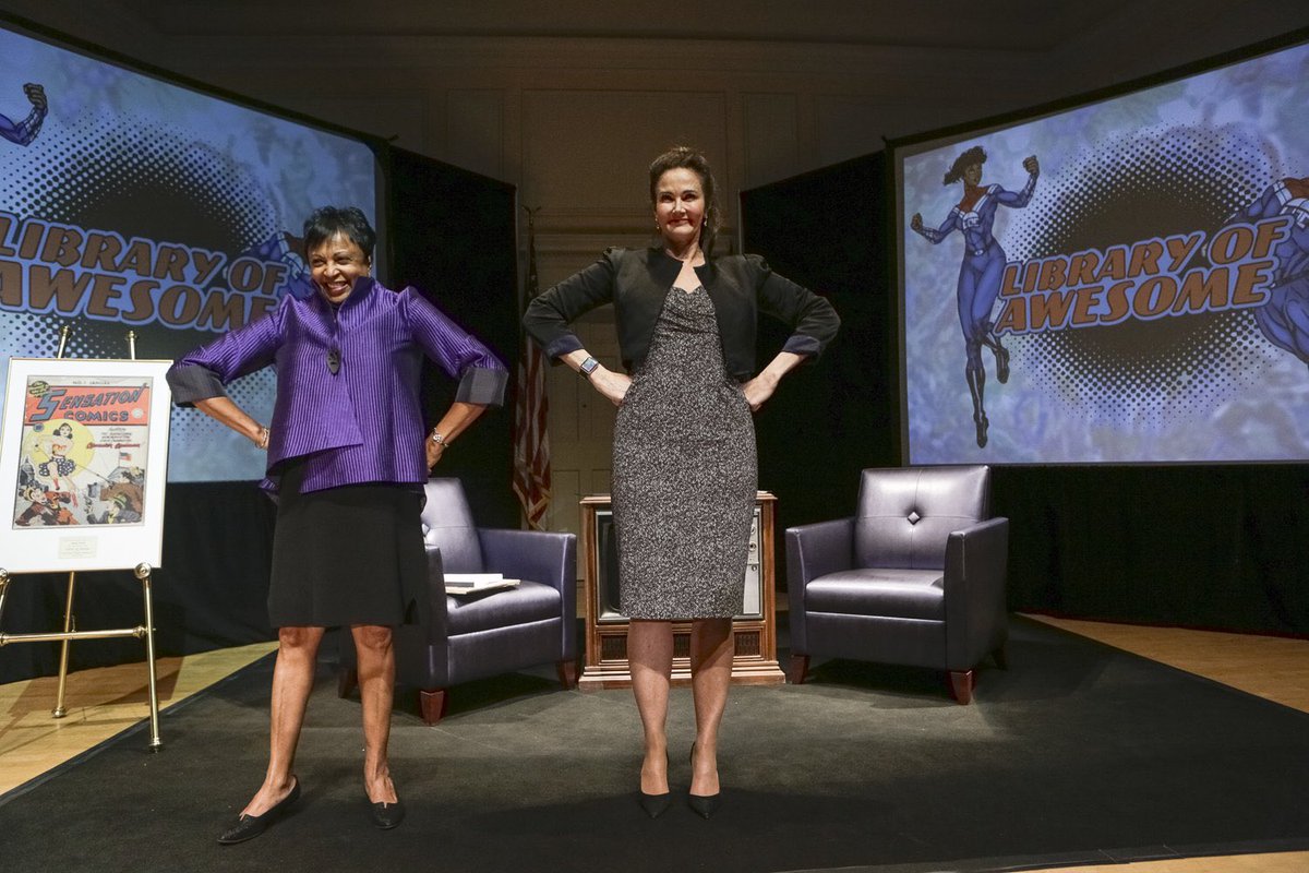 Happy National Superhero Day!
I say <a href="/RealLyndaCarter/">Lynda Carter</a> is one with or without the magic lasso.