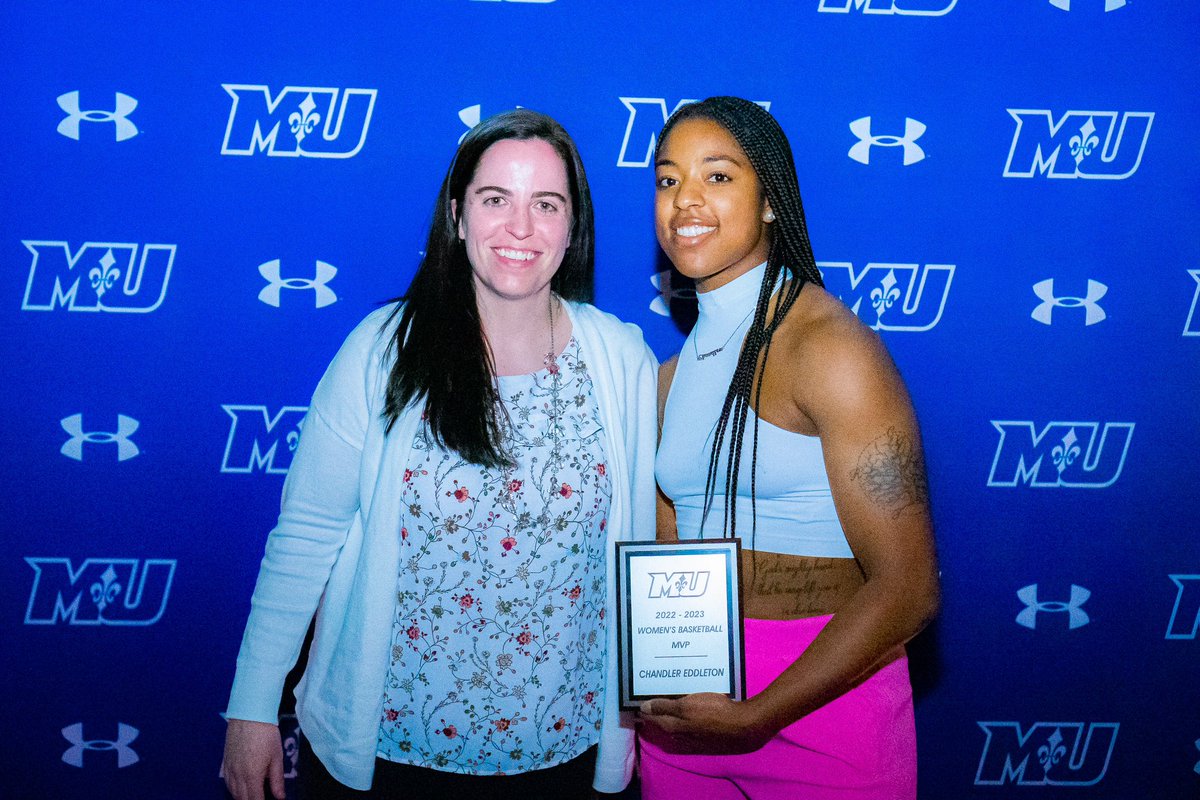Marymount_WBB's tweet photo. Freshman, Avery DeFazio was named our Coaches Award winner. Sophomore, Ava Achtyl was nominated for Breakthrough Athlete of the Year. Senior, Symantha Shackelford and junior, Chandler Eddleton were both nominated for Female Player of the Year. https://t.co/vnKuoddg6y