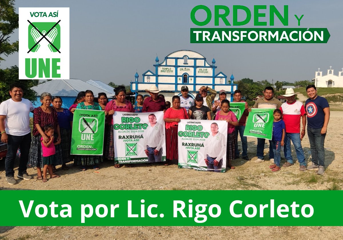 Une_Rax's tweet photo. Gracias amigos de Xalihá por el buen recibimiento, estamos convencidos de la experiencia del mejor candidato de Raxruhá, Lic. Rigo Corleto 💚💚
#OrdenYTransformación
#SandraPresidenta https://t.co/HOVHgsV2Y4