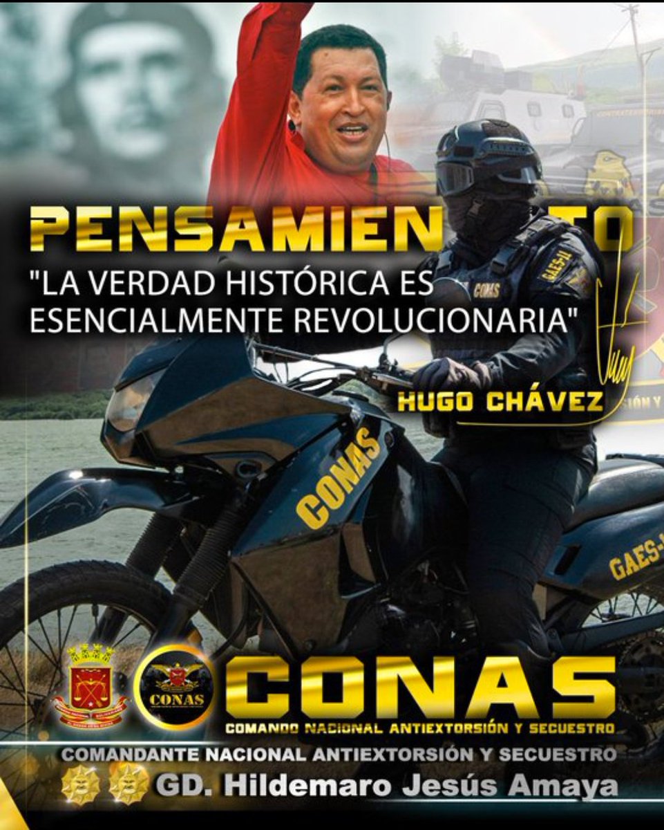 #28Abr\ 📣 Seguimos cada día trabajando para mantener el legado de nuestro comandante Supremo Hugo Rafael Chávez Frías
#ConSancionesNada
#GNB #FANB 
@cmdt3raCIA_712
