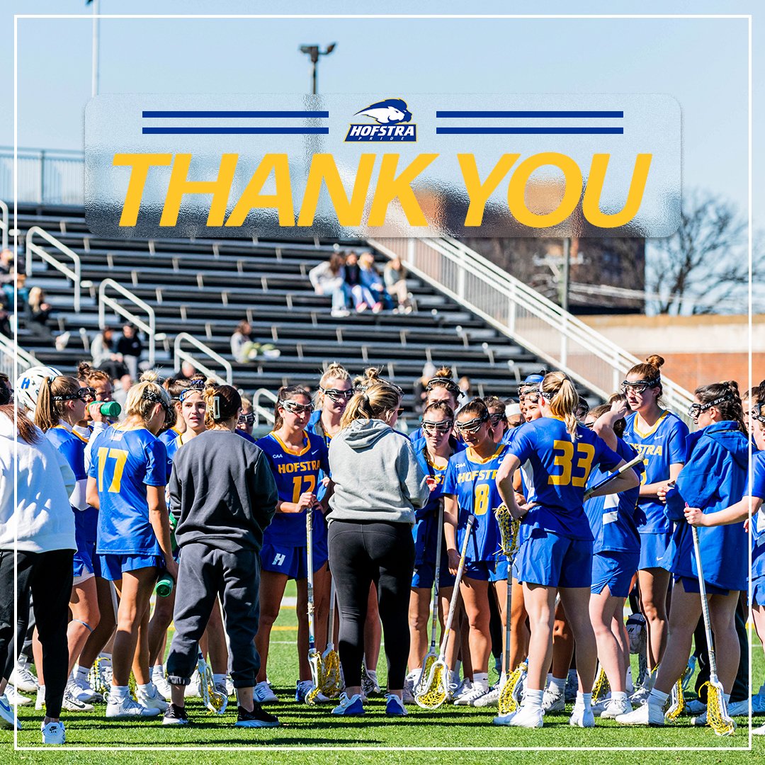 𝙏𝙝𝙖𝙣𝙠 𝙮𝙤𝙪...to our seniors for your dedication and commitment to the program. 

𝙏𝙝𝙖𝙣𝙠 𝙮𝙤𝙪...to our families for their support all season. 

𝙏𝙝𝙖𝙣𝙠 𝙮𝙤𝙪...to the #Hofstra community for cheering us on. 

#PrideOfLI