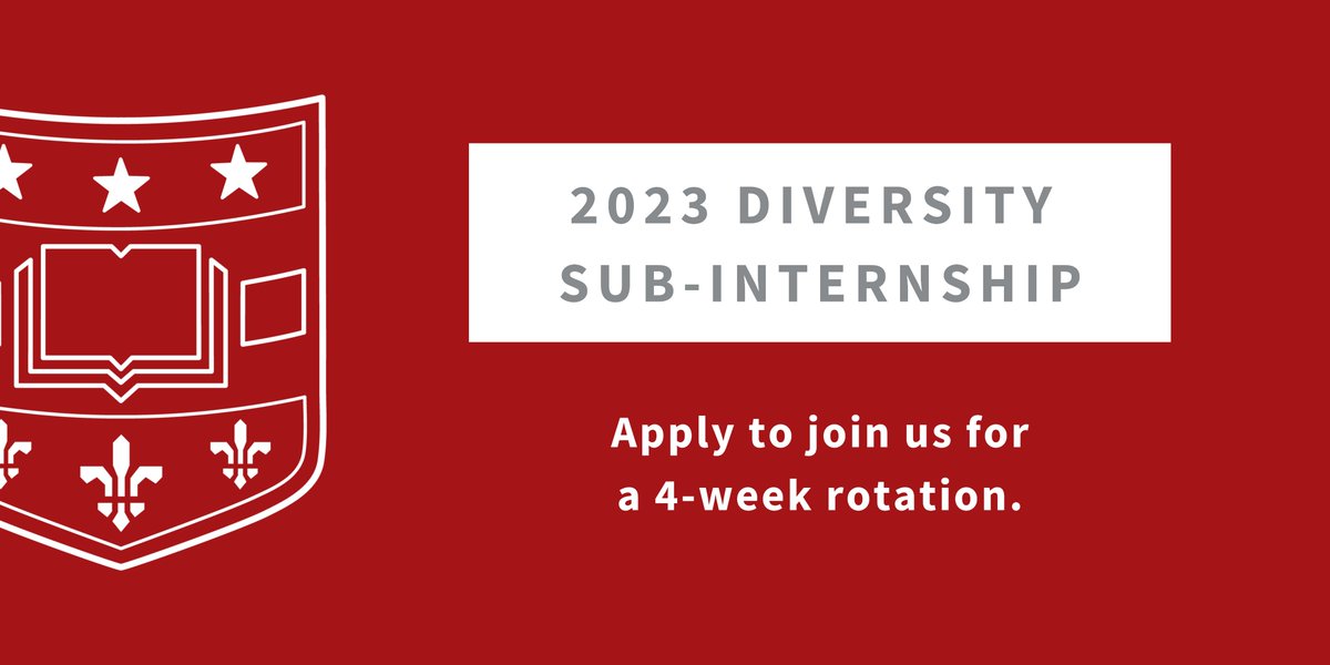 #MedStudents: Interested in rotating with us as a sub-intern? We are still accepting applications for our Diversity Sub-Internship Program. Application deadline is Monday, May 1. Learn more and apply here: gsres.wustl.edu/application/di…