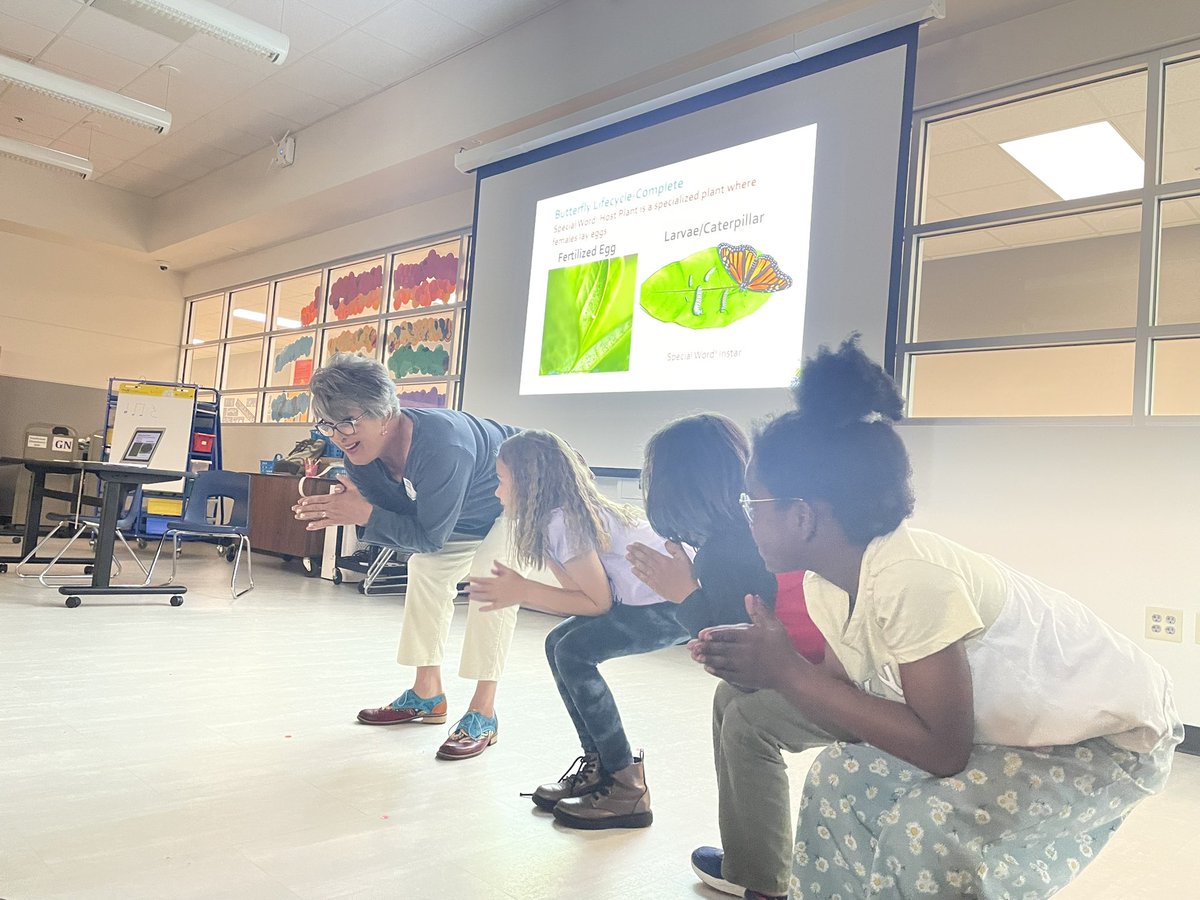 BCarpenterCRE's tweet photo. We had Suzanna Dooling, master naturalist visit to talk to second grade about insects and their life cycles. The children were involved in dramatizations of the stages. #CRELeads #LISDOne https://t.co/EDjopYsklv