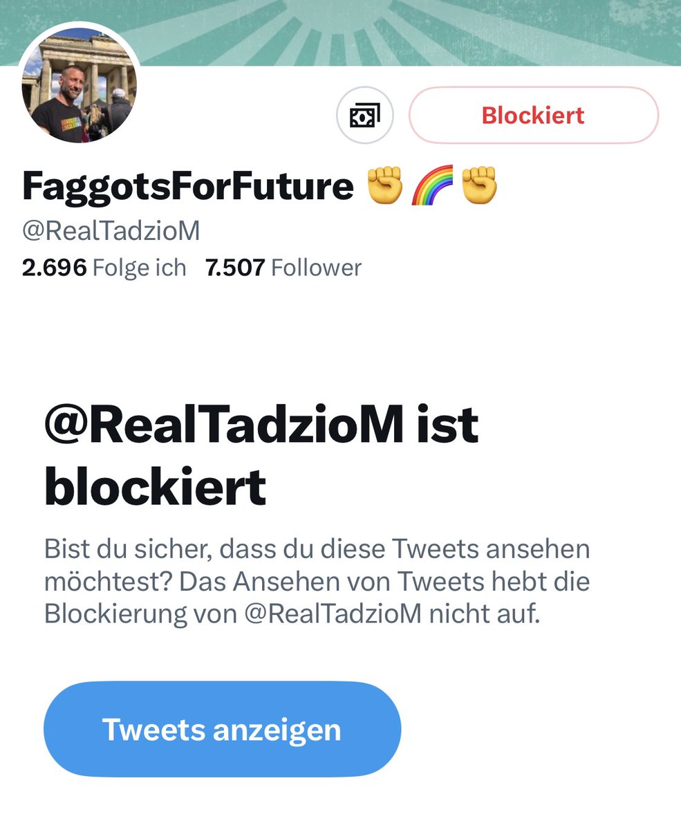 Aber einen hab ich noch: der die permanente Sperre von @TwitterDE als @muellertadzio umging, um als der gleiche Hansl wieder aufzutauchen: