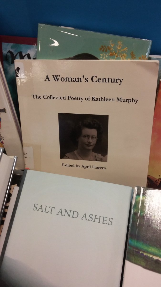 April is #NationalPoetryMonth! My book 'A Woman's Century: The Collected Poetry of Kathleen Murphy' is on display at Ross King Memorial Library! #poetry #MountPearl #Newfoundland #NL