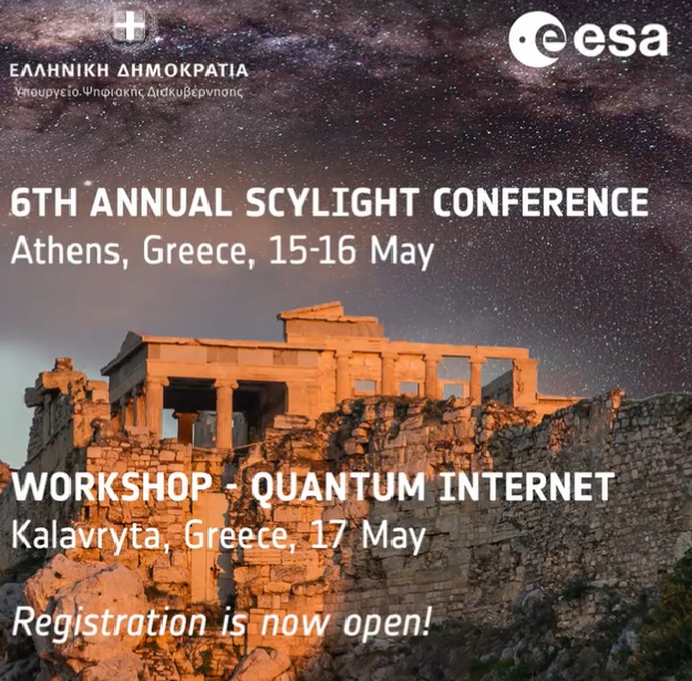 #HellasQCI is supporting the #ScyLight Conference.
Join the two days conference at #Athens on May 15 and 16 and the half-day workshop with subject experts and in-depth discussions on the #QuantumInternet at #Kalavryta on May 17.
Register at bit.ly/43VbTML
#Greece #ESA