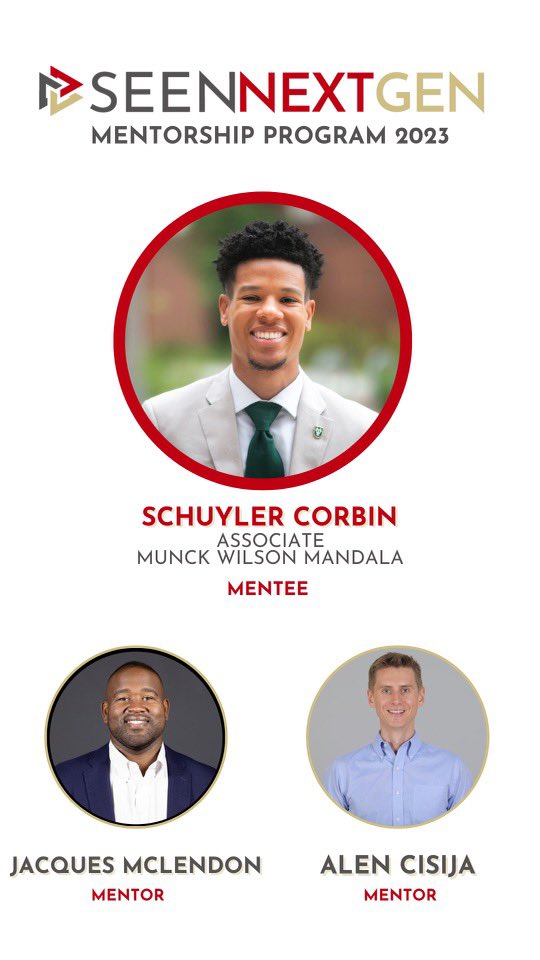 SchuylerCorbin's tweet photo. Honored to have been selected for @SEEN_community’s 2023 Next Gen Mentorship Program! Also grateful to have been paired with two wise and supportive mentors. Can’t wait to see what we accomplish together.
#SEENNextGen https://t.co/sQS061wWFF