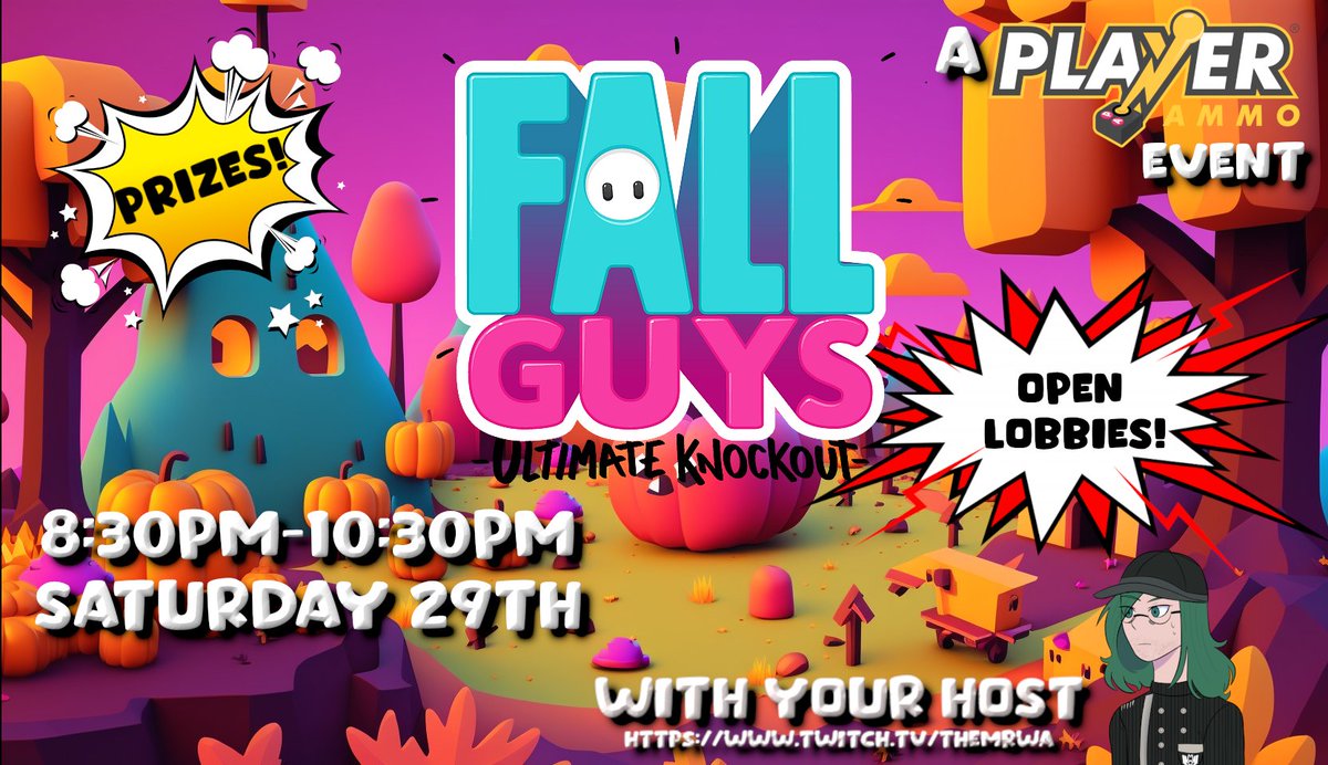 GEEN2911's tweet photo. In 23 hours I will be live with the @Playerammohq X fallguys brand ambassador event! The lobbies will be completely open and I hear there may be some prizes! So grab a friend and join in the chaos!
@StreamseedGG
#playerammobrandevent #FallGuys #openlobbies #energydrink #codegeen https://t.co/QAkTMZmQys