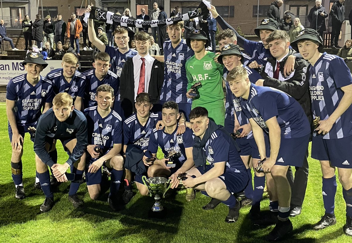 🏆 Congratulations to Bargeddie Colts who completed their West of Scotland U19 League and Cup double!

⚽️Look forward to seeing you in the black and white of Pollok next season!