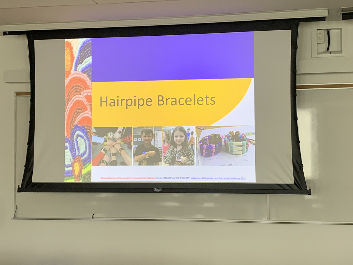 ScotGillam's tweet image. A fantastic afternoon learning and making a Hairpipe bracelet. Grateful for the teachings. #IKMath2023 #indigenousmath