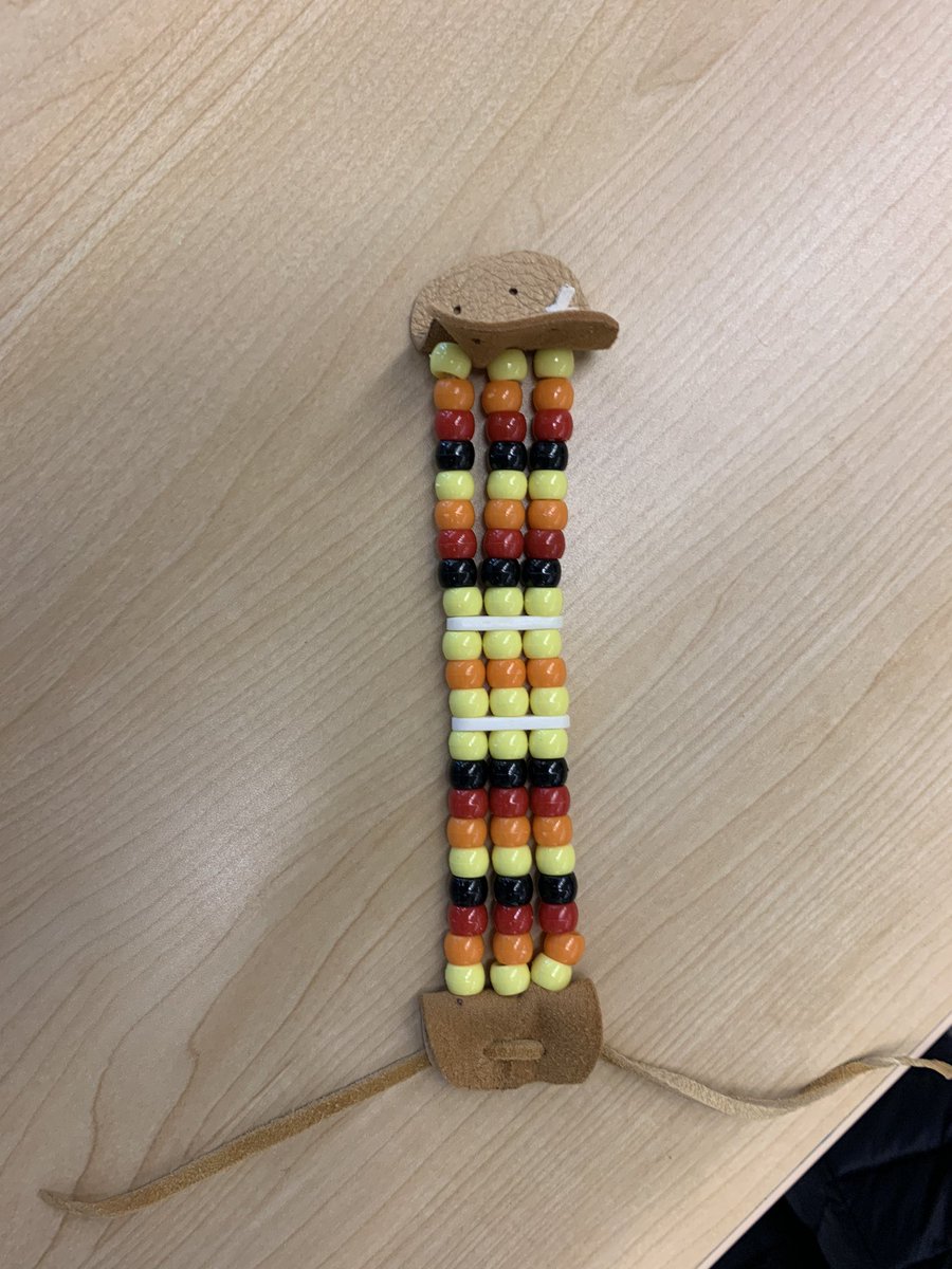 ScotGillam's tweet image. A fantastic afternoon learning and making a Hairpipe bracelet. Grateful for the teachings. #IKMath2023 #indigenousmath