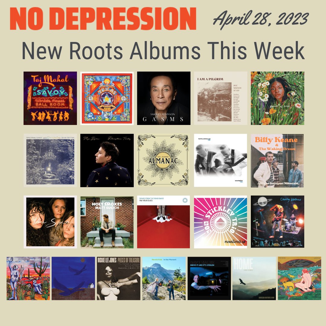 #NewMusicFriday 🤠

@tajmahalblues @smokeyrobinson @joyoladokun @joshritter @MsMyaByrne @delbarberino @tommyemmanuel @thebandjoseph @EsMatteo @RoadBand @jonstickleytrio @CountryWesterns @IndigoDeSouza @RickieLeeJones @RaveisKole @hausedave @DavissonBroBand @tinyruins + more!