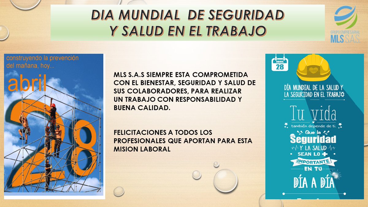mlscol's tweet photo. MLS se une a esta día tan especial que conmemora la Seguridad y Salud en el Trabajo
¡LA MEJOR ACTITUD ES LA PREVENCION! https://t.co/SfhQ2ETo1B
