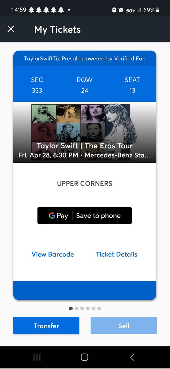 Just__4__Sales's tweet photo. I have 2 tickets for #erastour April 28th (today) 6:30 PM Atlanta, GA Mercedes-Benz stadium for sale. @ErasTourResell #taylorswifttickets #TaylorSwiftTix #TaylorSwiftTheErasTour https://t.co/NL3x4IkUMH