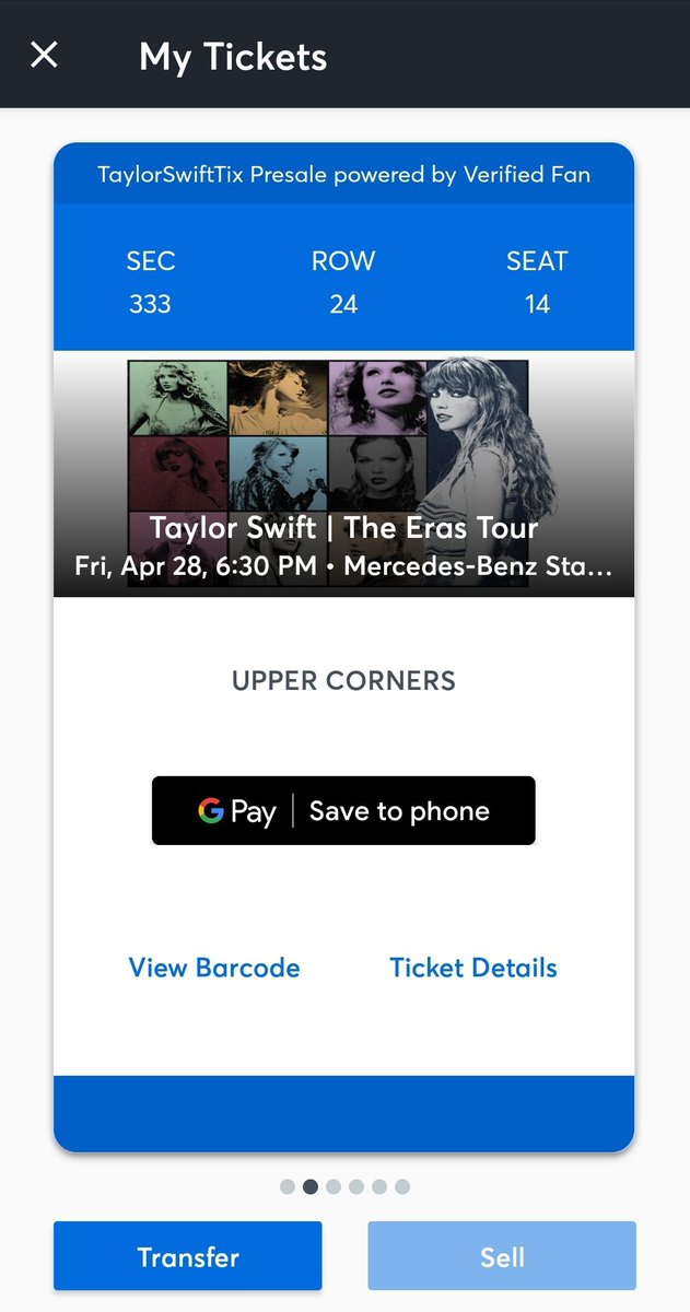 Just__4__Sales's tweet photo. I have 2 tickets for #erastour April 28th (today) 6:30 PM Atlanta, GA Mercedes-Benz stadium for sale. @ErasTourResell #taylorswifttickets #TaylorSwiftTix #TaylorSwiftTheErasTour https://t.co/NL3x4IkUMH