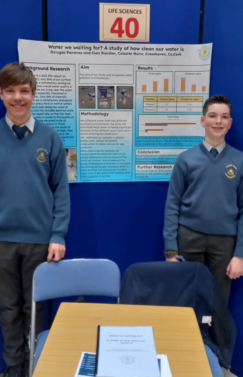 16 students from 2nd Year to TY attended the <a href="/SciFest4STEM/">SciFest4stem</a> Science Competition in MTU today.
Congratulations to Taylor Armstrong in 3rd year who won the Chemistry Award for her project entitled "Titanium Dioxide: Short term cure, long term problem"!!! 👏🏆🎉🎉
#proudofourstudents