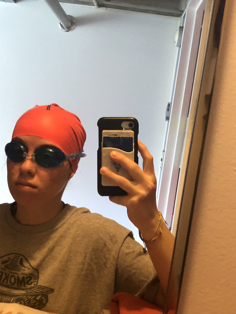 swimming = done. biking = now