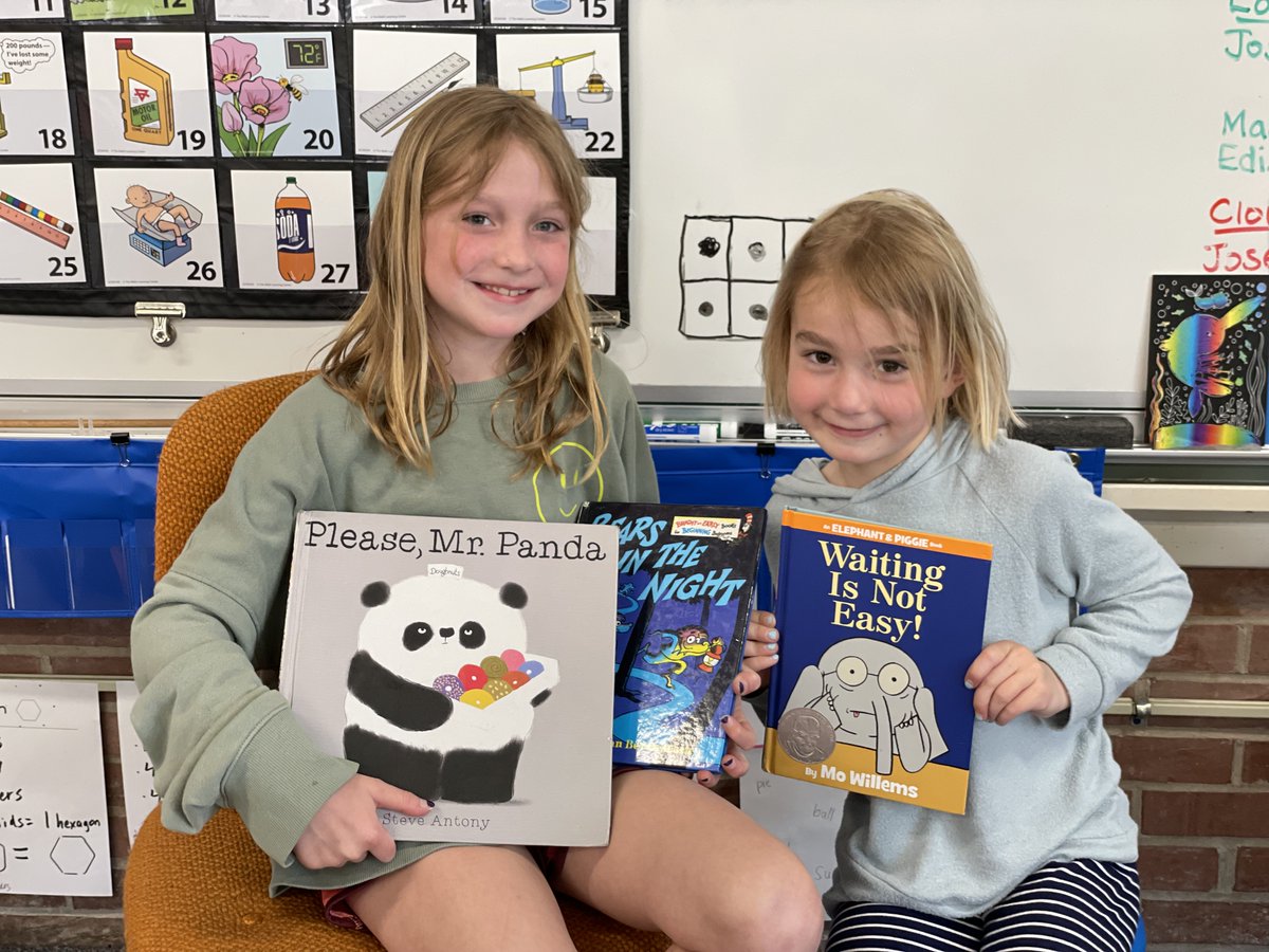 We LOVED having Abby's big sister Taylor visit our class to read some of her favorite books! @mdolinkoD70 #d70schools