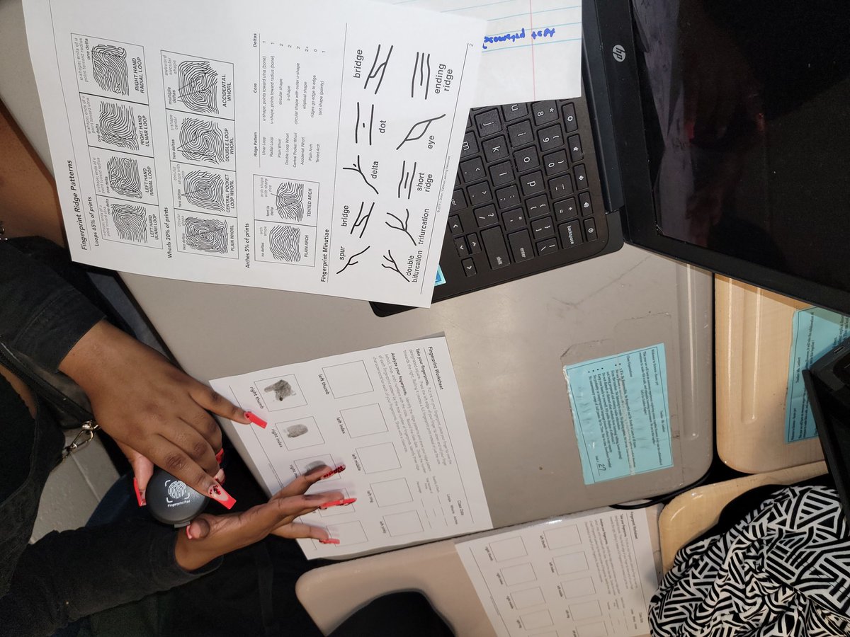 ALambert00's tweet photo. Students in Forensic Sci today class were able to engage, explore, and make analysis on fingerprinting patterns. #BringingScienceAlive
@DrKeshaJones1 @KindraTukes @RWilliams_EDS @ELHS_HCS https://t.co/wNbtmxvaCp