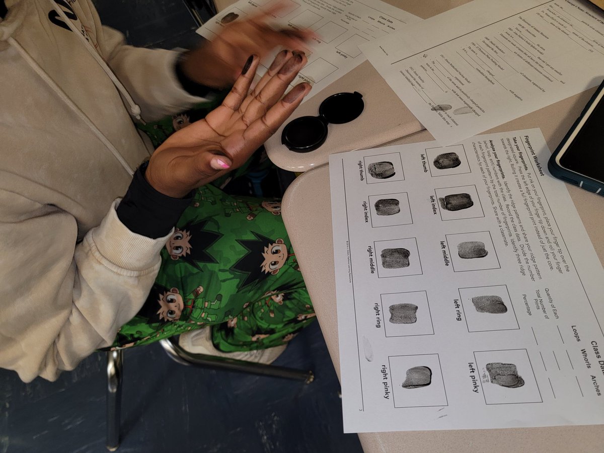 ALambert00's tweet photo. Students in Forensic Sci today class were able to engage, explore, and make analysis on fingerprinting patterns. #BringingScienceAlive
@DrKeshaJones1 @KindraTukes @RWilliams_EDS @ELHS_HCS https://t.co/wNbtmxvaCp