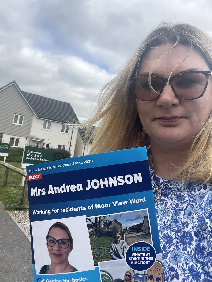 Mrsjmrsj50's tweet image. Great canvass in #Moorview today. Looking forward to voting for myself next week! #localcandidate #Plymouth #LocalElections2023