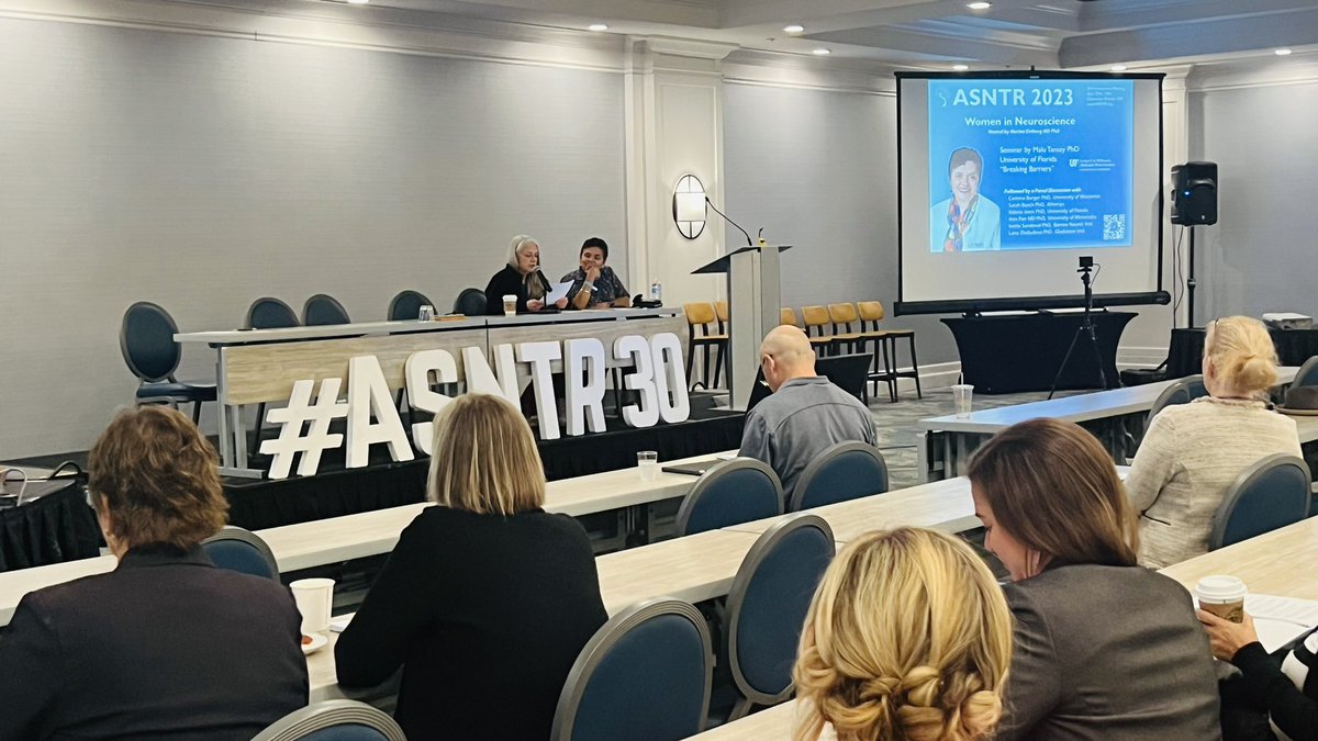 Dr Malu Tansey starts off the Women in Neuroscience session at ASNTR! <a href="/ASNTROrg/">ASNTR</a> @MaluTansey #WomeninNeuroscience #WomenInSTEM #WomenInMedicine