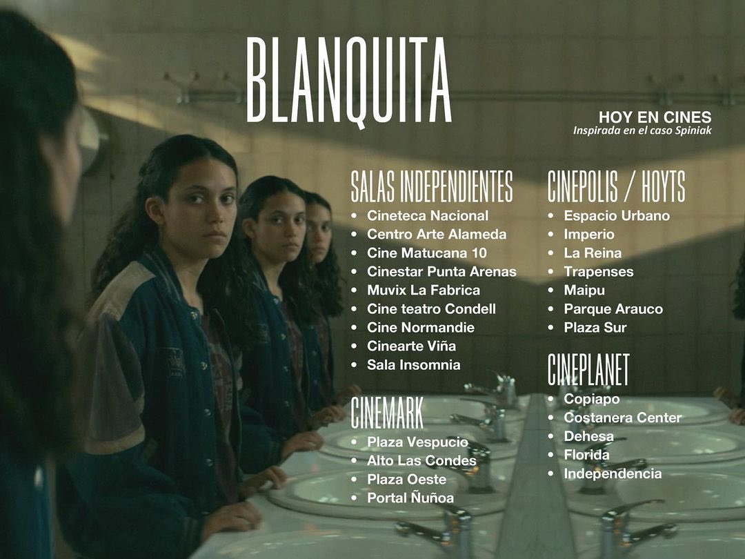 CinecolorChile's tweet photo. ¡Ya en cines #Blanquita! Un thriller dramático protagonizado por Amparo Noguera, Alejandro Goic, Marcelo Alonso, Daniela Ramírez, Jaime Vadell y Laura López en el papel principal.
@cactus_medios @ana_josefa https://t.co/3oSEio7vvh