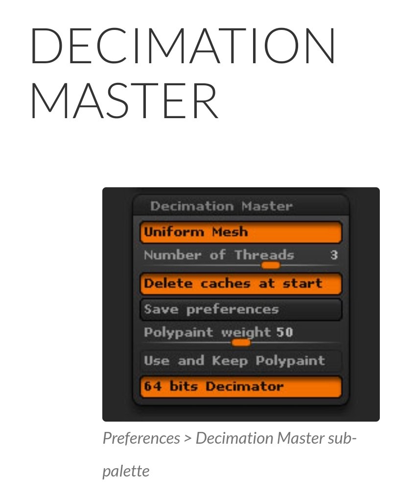 <a href="/henningsanden/">Henning Sanden</a> You can enable "Delete Cache at Startup" in Decimation Master under Preferences -> Decimation Master so you shouldn't have to delete caches manually unless you got a lot of very big bois in your current subtool