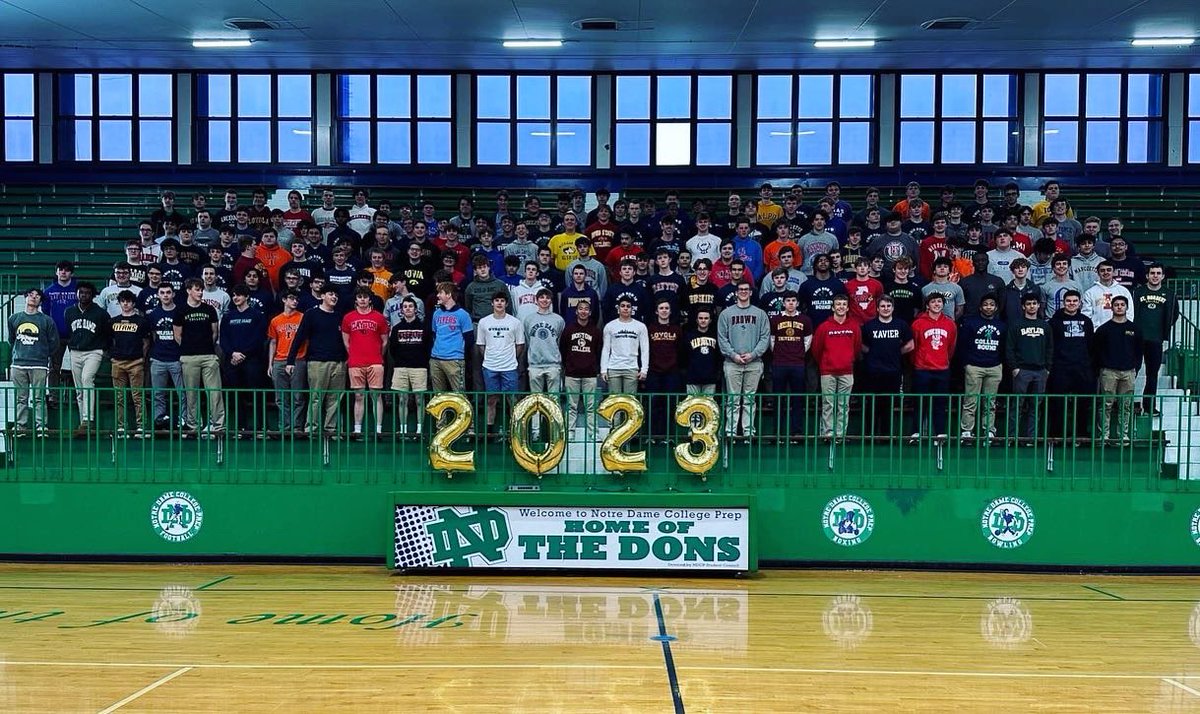 nddons's tweet photo. Thank you to our NDCP Counseling Department for an awesome senior decision day celebration! These Dons are college bound! #ClassOf2023 #DonsForLife https://t.co/CqEe96kMEI