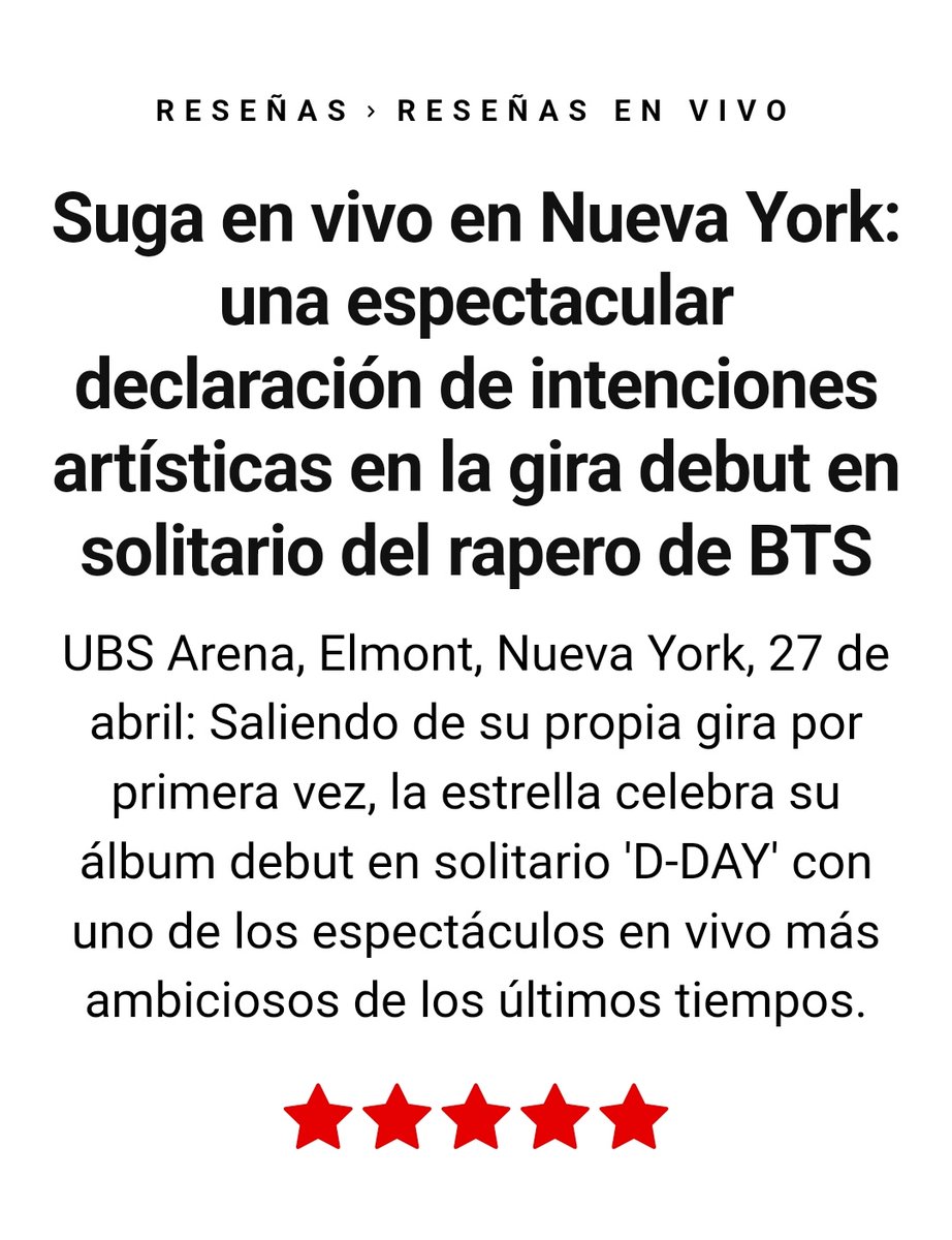 saysaynob's tweet photo. Para los críticos #AGUSTDTOUR ya es uno de los mejores conciertos de la historia.

"UNO DE LOS ESPECTÁCULOS EN VIVO MÁS AMBICIOSOS DE LOS ÚLTIMOS AÑOS"

Pero el 2°fandom pedía cambios de vestuarios y fuegos artificiales😭
El estándar medíocre q manejan y quieren hablar de #AGUSTD https://t.co/f39dAzKxRw