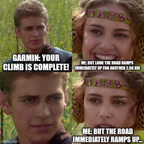 ramsdenmark's tweet photo. Five out of the six @Garmin-categorised climbs today did this to me.... https://t.co/iitGkZbrMn