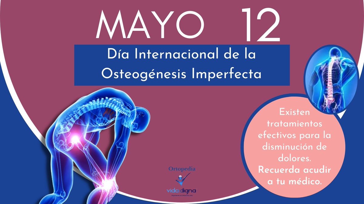 VidaDigna99's tweet photo. DÍA MUNDIAL DE LA FIBROMIALGIA
Patología reumatológica caracterizada por dolores musculo esqueléticos generando cansancio.
Trátala con un médico especialista.
.
#Fibromialgia #Reumatología #Músculos #Huesos #Ortopedista  #Fisioterapeuta #Mexico #CDMX #Ortopedia #VidaDigna https://t.co/klKxfRfJjb