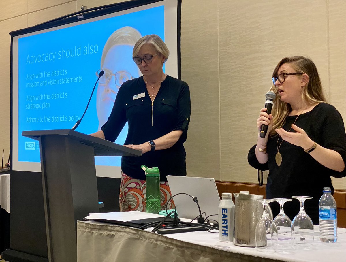 BCSTA_News's tweet photo. Standing room only for @SAHoffman and @rachelgarrick’s session at #bcsta2023 where they explore the importance of aligning advocacy efforts with strategic planning and the influence that being proactive can have! #bced https://t.co/fHQQbn0NjV