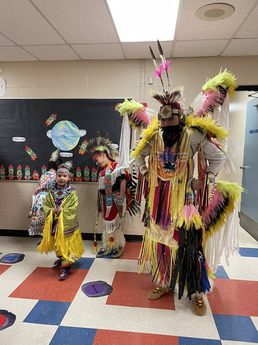 JohnstoneSchool's tweet photo. We hosted drummers and dancers from Tsuut’ina Nation today. Students, staff and parents enjoyed all of it- including a whole school round dance. Thank you Brown Bear Woman Events and JJSC/FJJSA for allowing this experience to happen! #WeAreCBE @Indigenous_cbe https://t.co/MEKVLp7UQp